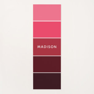 Modern Colourful Pinks Colorblock Personalized Nam Yoga Mat