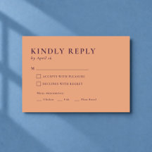 Modern Colourful Poppy Garden Wedding RSVP Card