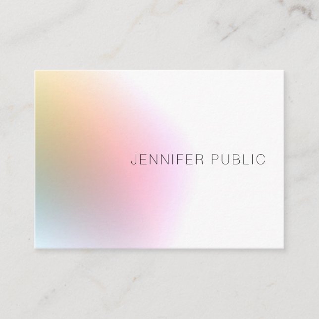 Modern Colourful Professional Template Elegant Business Card (Front)