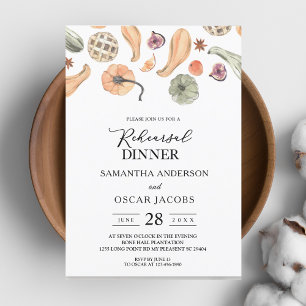 Modern Colourful Pumpkin Autumn Invitation