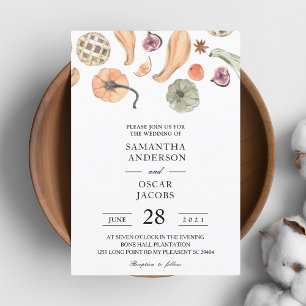 Modern Colourful Pumpkin Autumn Invitation