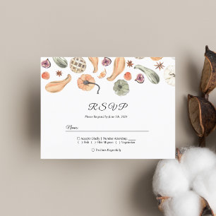 Modern Colourful Pumpkin Autumn  Invitation Postcard