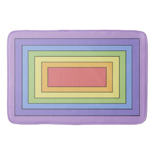 Modern Colourful Rainbow Colours Pattern Bath Mat