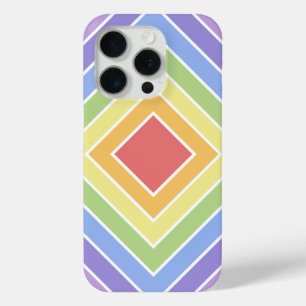 Modern Colourful Rainbow Colours Pattern iPhone 15 Pro Case