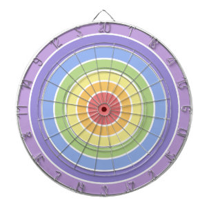 Modern Colourful Rainbow Colours Pattern Dartboard