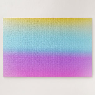 Modern colourful Rainbow gradient Watercolor  Jigsaw Puzzle