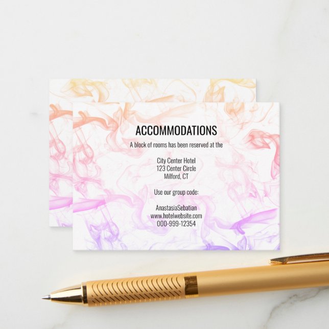 Modern Colourful Rainbow Mist Wedding Template (Front/Back In Situ)