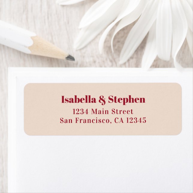 Modern Colourful Red & Cream Return Address (Insitu)