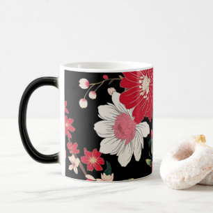 Modern Colourful Sakura Flower Japan Birthday part Magic Mug