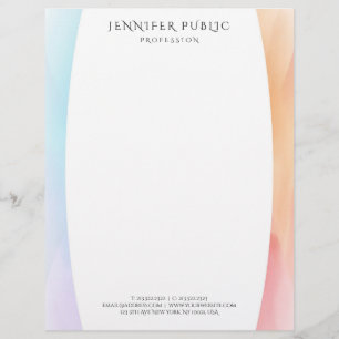 Modern Colourful Simple Design Template Trendy Letterhead