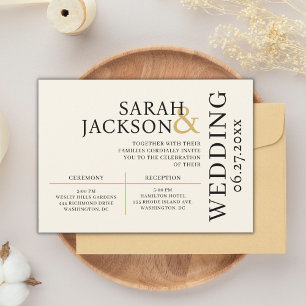 Modern Colourful Simple Font Wedding Invite