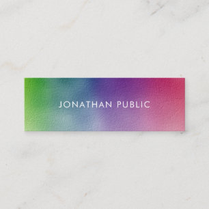 Modern Colourful Simple Template Professional Mini Business Card