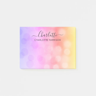 Modern Colourful Sparkle School Office Personalize Post-it Notes