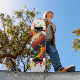 Modern Colourful Splash Game Ball Sports Skateboard
