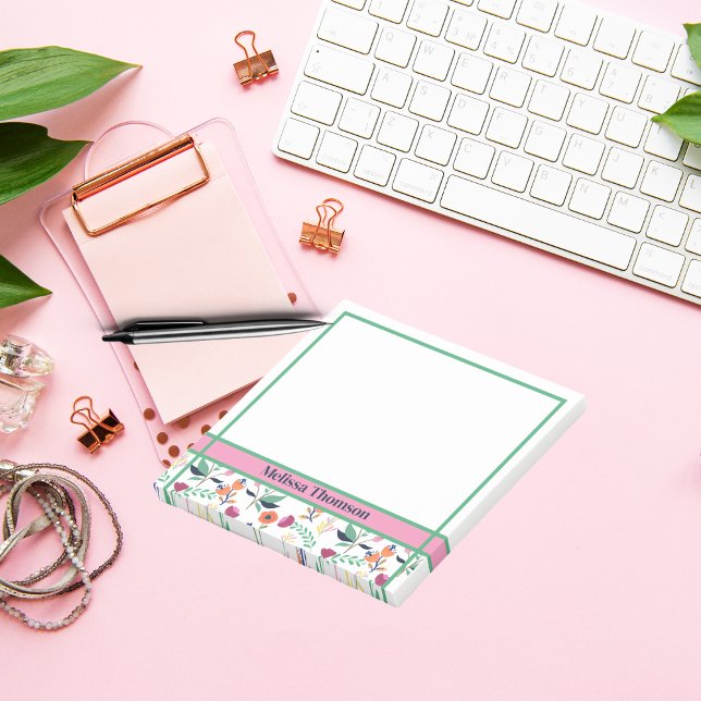 Modern Colourful Spring Wildflower Meadow Floral  Post-it Notes (Creator Uploaded)