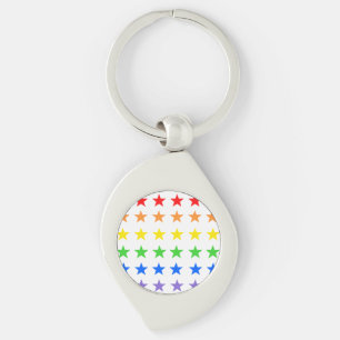 Modern Colourful Starry Pattern Keychain