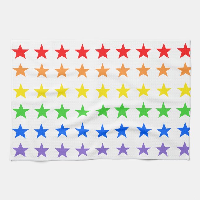 Modern Colourful Starry Pattern Kitchen Towel (Horizontal)