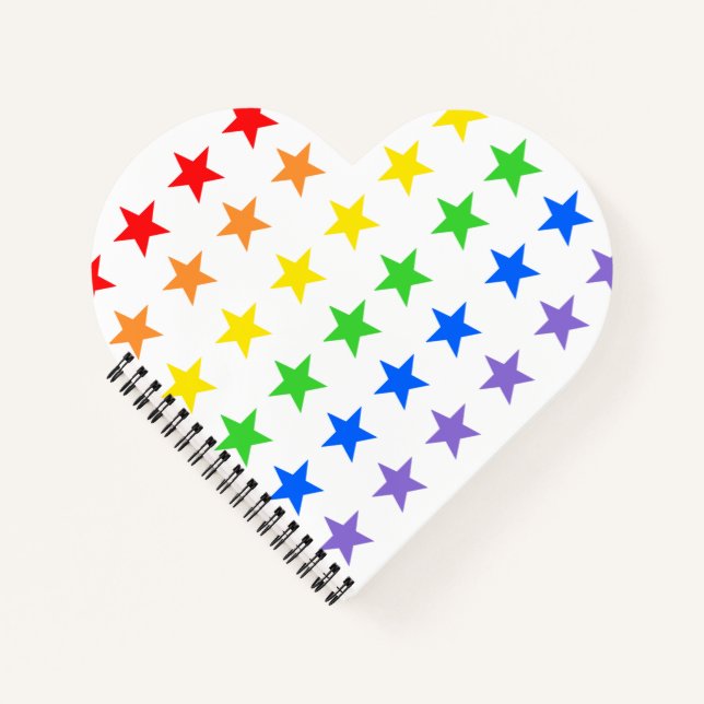 Modern Colourful Starry Pattern Notebook (Front)