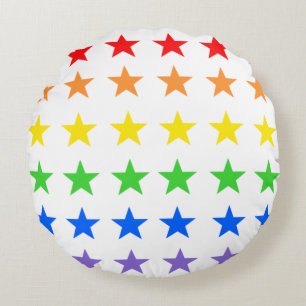 Modern Colourful Starry Pattern Round Pillow