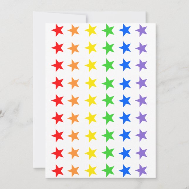 Modern Colourful Starry Pattern Thank You Card (Front)