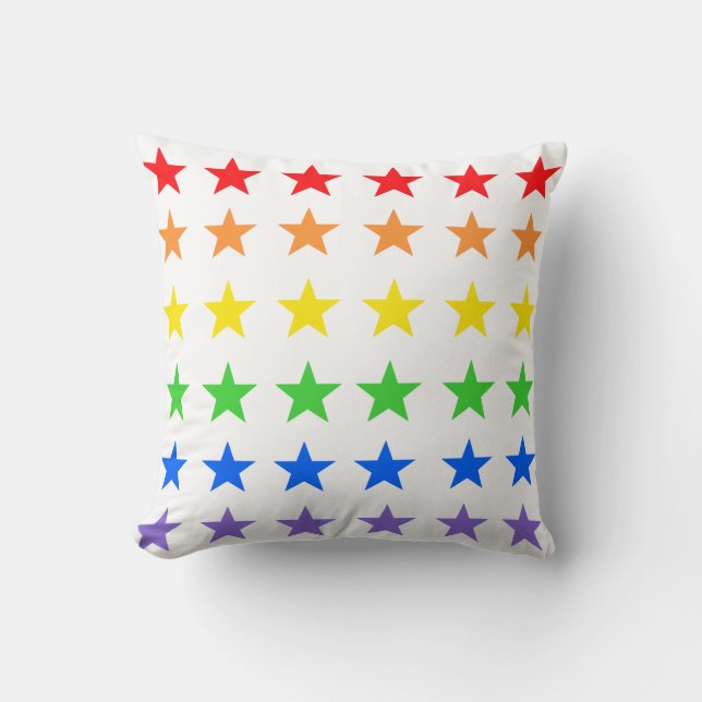 Modern Colourful Starry Pattern Throw Pillow (Front)