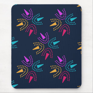 modern colourful stars - navy blue  mouse pad