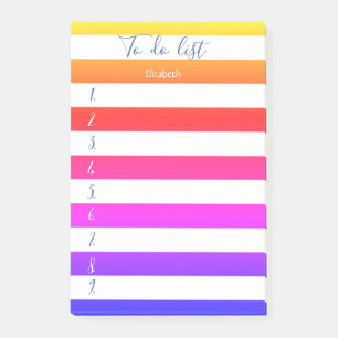 Modern Colourful Striped To Do List Post-it Notes