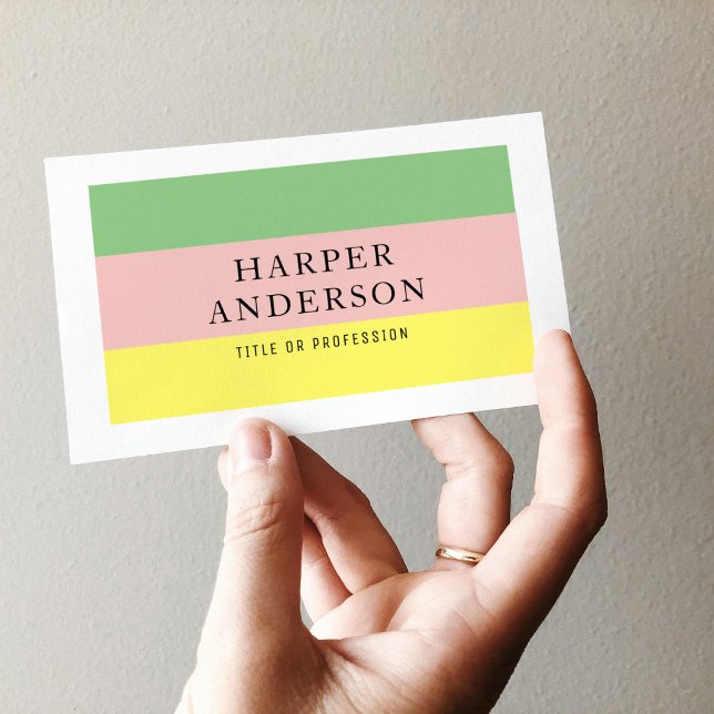 Modern Colourful Stripes Professional Business Card (Creator Uploaded)
