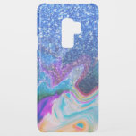 Modern Colourful Swirls & Blue Faux Glitter Ombre Uncommon Samsung Galaxy S9 Plus Case<br><div class="desc">Modern blue faux glitter and colourful swirls ombre.</div>