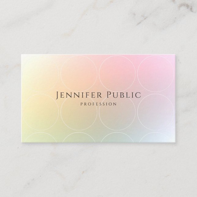Modern Colourful Template  Elegant Design Trendy Business Card (Front)