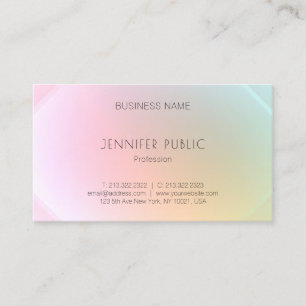 Modern Colourful Template Elegant Professional Business Card