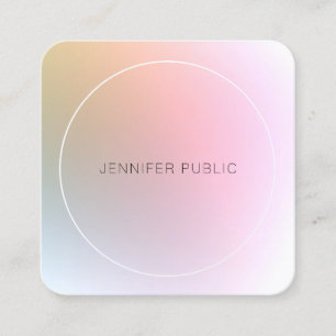 Modern Colourful Template Elegant Professional Square Business Card
