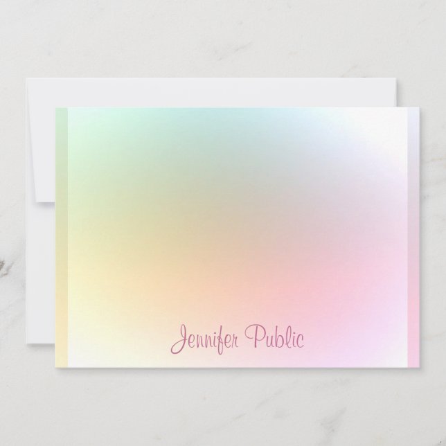 Modern Colourful Template Typography Script Name (Front)