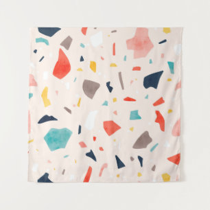Modern colourful Terrazzo seamless patterns with c Tapestry