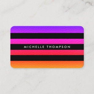 Modern Colourful Texture with Black Stripes Business Card