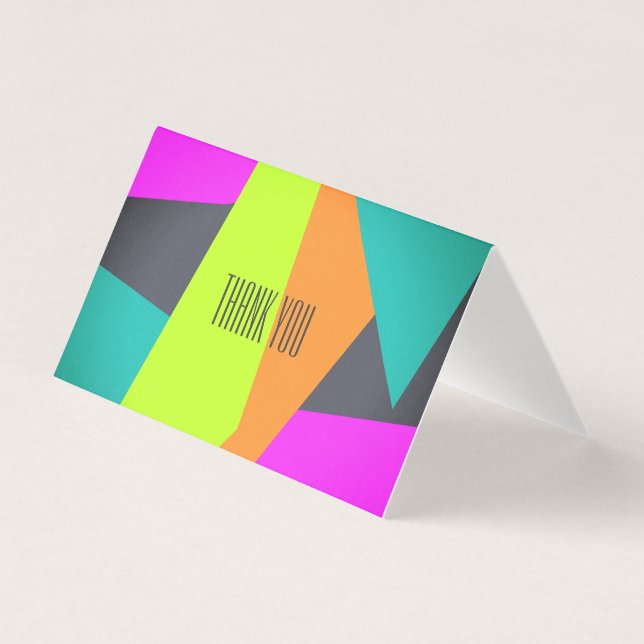 modern colourful thank you  geometric abstract art (Front)