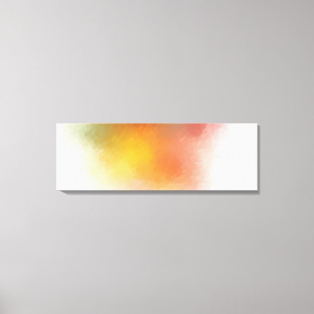 Modern Colourful Trendy Abstract Art Yellow Red Canvas Print (Front)
