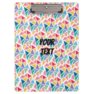 Modern Colourful Triangle Clipboard