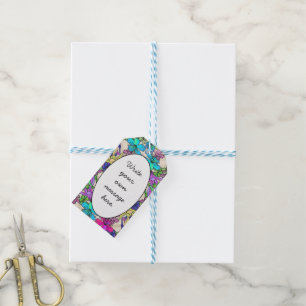 Modern Colourful Tropical Botanical Pattern Gift Tags