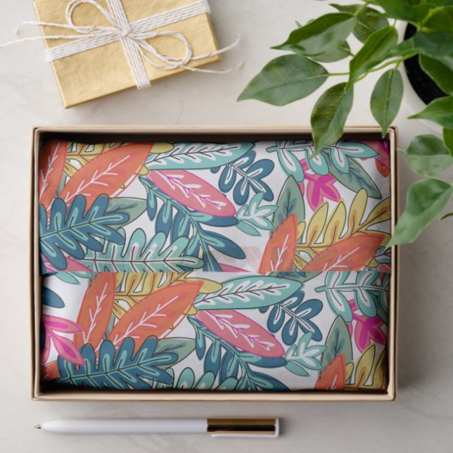 Modern Colourful Tropical Pattern Tissue Paper (Gift)