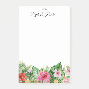 Modern Colourful Tropical Watercolor Post-it Notes