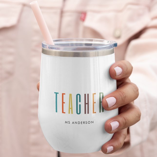 Modern Colourful Typography Teacher Name (Creator Uploaded)