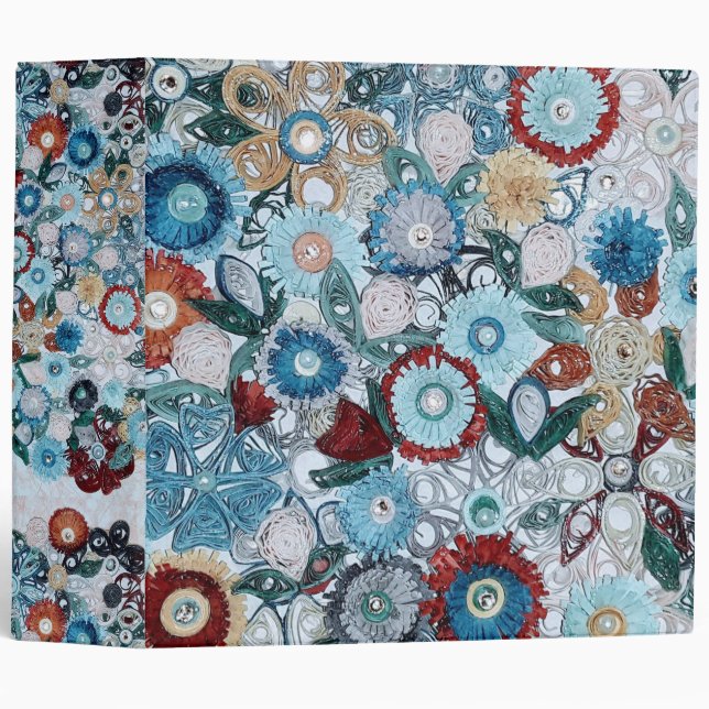 Modern colourful watercolor arts and crafts patter binder (Front/Spine)