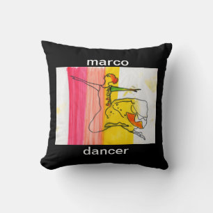 Modern colourful watercolor Ballerina Geometric Throw Pillow