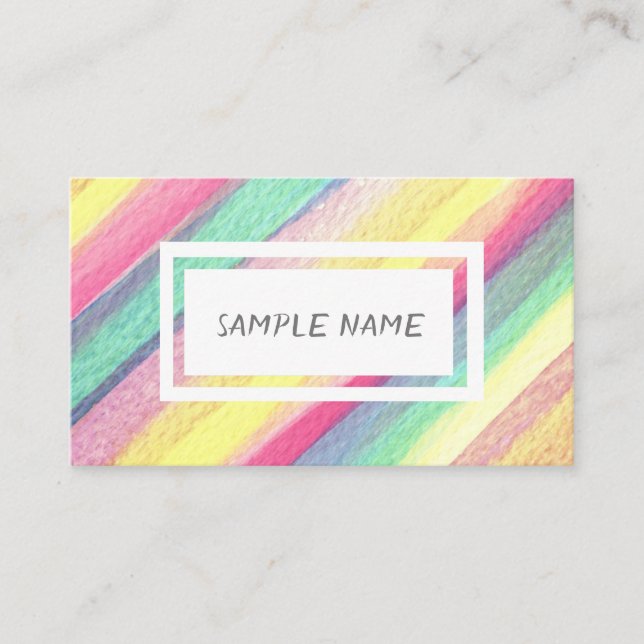 modern colourful watercolor custom  business card (Front)