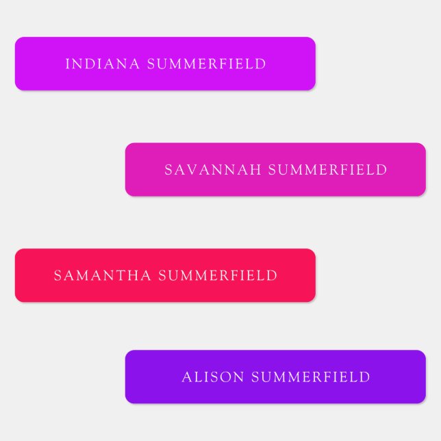 Modern Colourful Waterproof Name Kids (Group)