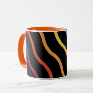 Modern Colourful Wave Pattern Mug