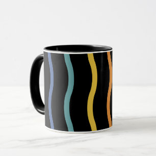 Modern Colourful Wave Pattern Mug