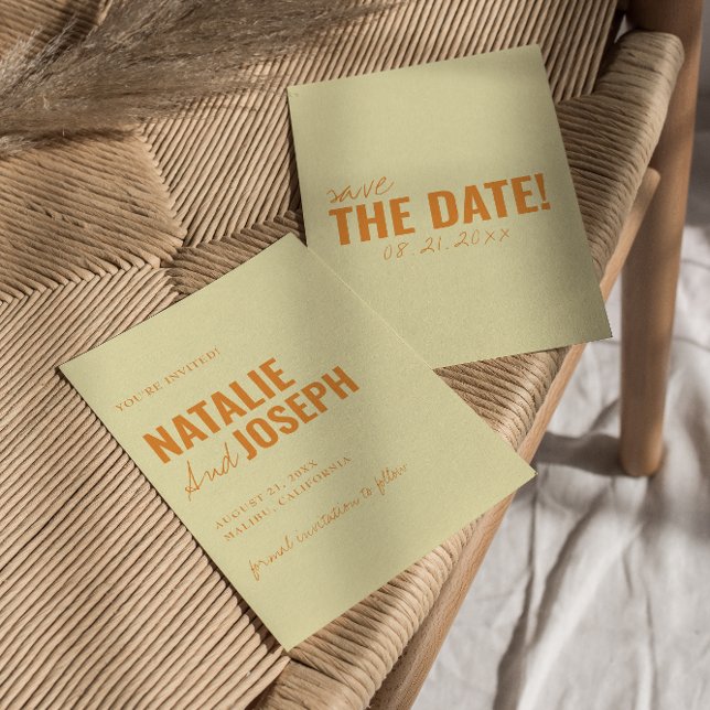 Modern Colourful Whimsical Unique Chic Wedding Save The Date (Creator Uploaded)