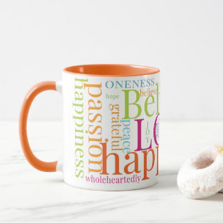Modern Colourful Word Cloud Text Designs Mug